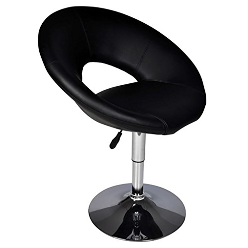 Preisvergleich Produktbild vidaXL Lounge Clubsessel Barhocker Drehstuhl Cocktailsessel Drehsessel Schwarz 2