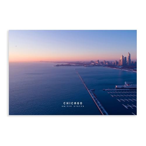 Affiche sur Toile Chicago 7 Pour Habiller Un Mur Vide Salon Ou Chambre