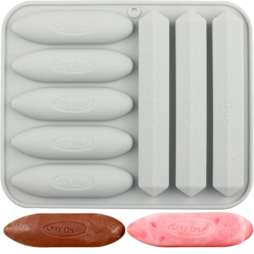 AIBOYA 8 Cavity Crayons Silicone Candy Molds Pencil Pen Chocolate Mold For Candy Chocolate Cake Decoration