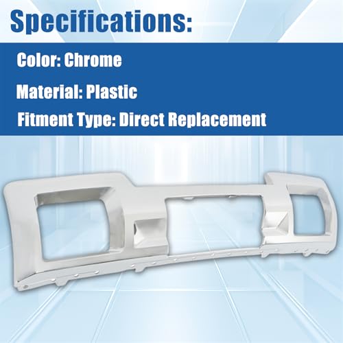 Image of Silscvtt Front Bumper Skid Plate Panel Chrome Replacement for Sierra 2500HD 3500HD 4-Door 2015-2019 23178964 23178780 GM1053103C GM1053104C