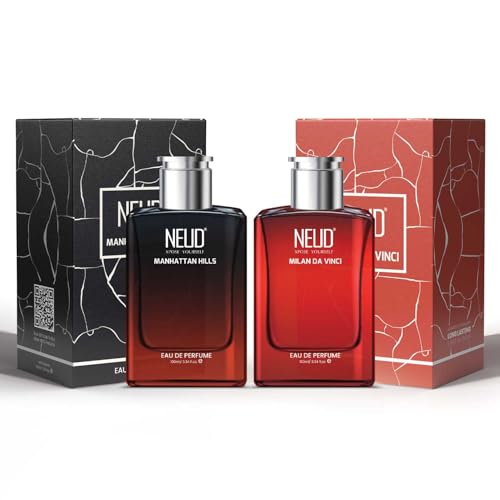 Image of NEUD Luxury Perfume Combo for Men, EDP Gift Set, 100ml x 2 Bottles, Long Lasting Citrus Fragrance