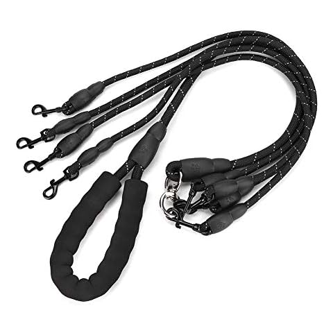 YOUTHINK Dog Leads 4-Way Dog Leads 4 Dog Lead Suit for 4 Small Dogs for Outdoor Walks, 1.5 m Cover
