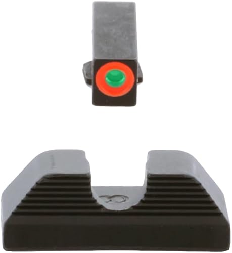 Miniatura 2 de AMERIGLO GL-351 compatible con Glock 4243 verde con contorno naranja, juego de visión nocturna delanteratrasera