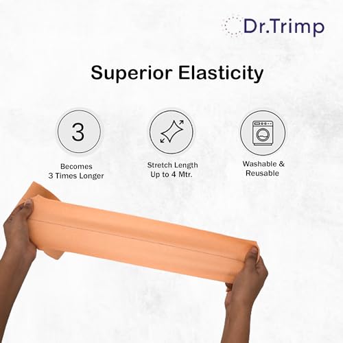 Dr.Trimp Cotton Crepe Bandage 6cm X 4mtr with Flexible Clips | Pain Relief Garam Patti for Injury & Muscle Compression | Ideal for Hand, Leg, Wrist, Knee, Ankle, Thigh | Pack of 1