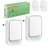 Mini Purificatore dâAria Ionico 2 Pezzi, Elimina Odori di Animali, Fumo e Polvere - Ultra Silenzioso, Senza Filtri e Manutenzione Facile - Perfetto per Camera da Letto, Cucina, Bagno e Area Lettiera