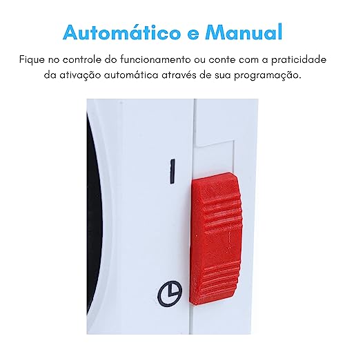 Timer Temporizador Mecânico De Tomada Bivolt, 24h, 110v/220v, Analógico, Inteligente, Piscina, Aquár