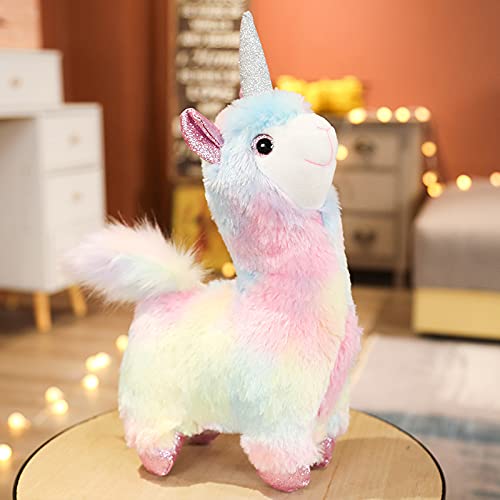 Plush Stuffed Animal，Alpaca plush， alpaca unicorn plush， Cute Plush Toy Llama (38 Cm/14.9 Inch)