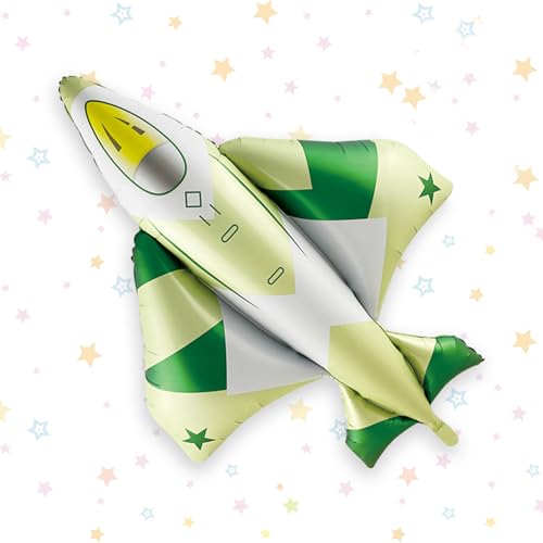 Globo festivo de papel de aluminio con forma de cohete, color verde y blanco, decoración de fiesta