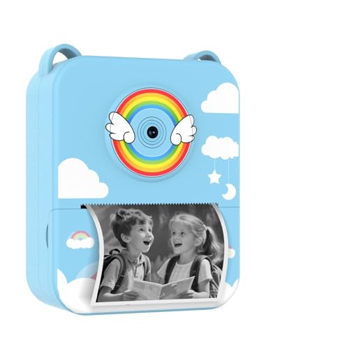Appareil photo numérique enfants impression instantanée bleu licorne mini imprimante thermique