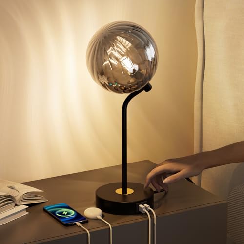 Glass Globe Lamp with Charging Station