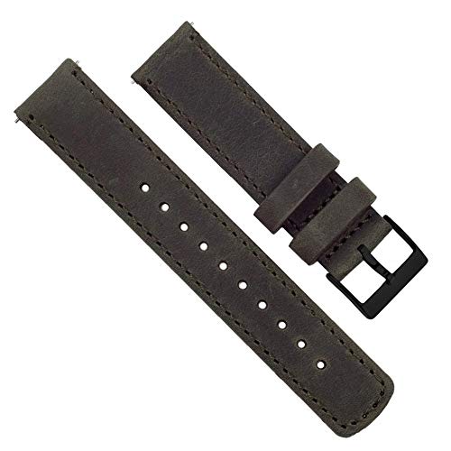 Image of BARTON WATCH BANDS - Top Grain Leather Watch Bands Compatible with Apple Watch Models - 1, 2, 3, 4, 5, 6, 7, 8, 9, 10, SE, Ultra & Ultra 2