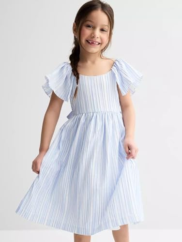 Bonnie Jean Girls Size 4-16 Stripe Jacquard Bow Back Party Dress3