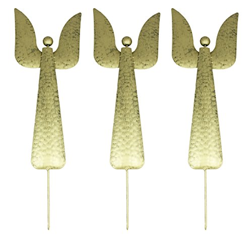 colourliving Gartenstecker 3er Set Weihnachtsengel Engel aus Metall...