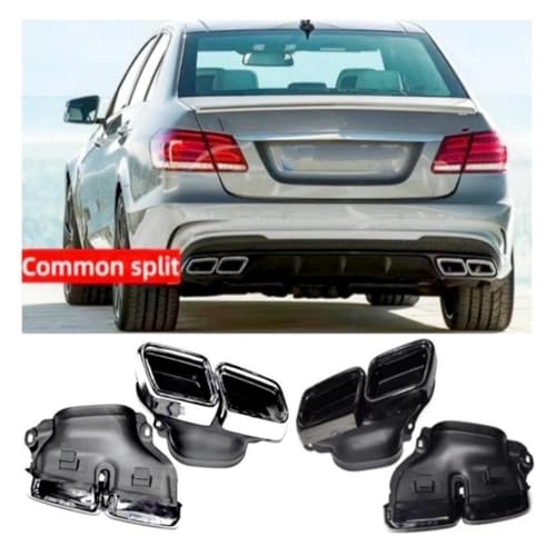 Embout pot d'échappement rectangulaire Silver A anti-corrosion pour Mercedes Classe E W212