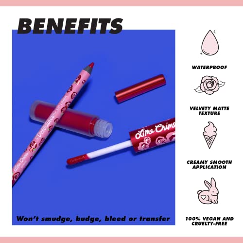 Lime Crime Velvetines Lip Liner, Cake (Toasty Pink) - Soft & Creamy Texture - Long-Lasting Nude Matte Lip Lining Pencil - Waterproof Formula, Won't Smudge Or Transfer - Vegan & Cruelty-Free #TOP2