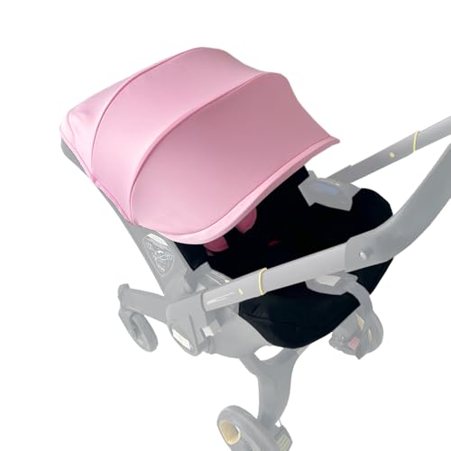 Image of Stroller Accessory Washing Kit Textile Set, Colorful Canopy & Water Resistance Soft Cushion Compatible with DOONA CAR SEAT Strollers (Pink & Black)