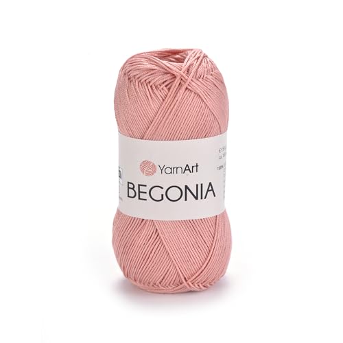Image of YarnArt Begonia 100% Cotton, Pure Premium Soft Cotton for Knitting Crochet and Amigurumi, Shiny Colors 1.76 Oz (50g) / 185 Yrds (169m) (4105)