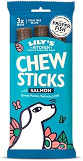 Lily's Kitchen Chew Sticks with Salmon Grain Free Dog Treat (10 x 120 g)