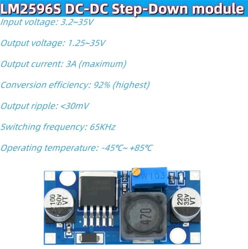 Image of 10Pcs LM2596 LM2596S DC to DC Converter Buck Module | Input 3.2-35V, Output 1.25-35V, 3A Adjustable