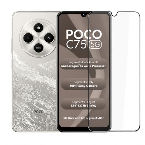 Image of Tempered Glass Screen Protector for POCO C75 5G /4G