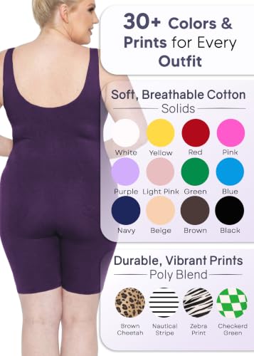 Image of STRETCH IS COMFORT Womens Plus Size Tank Unitard Athletic Rompers For Women