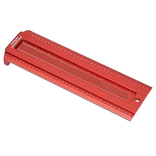 AKNgoes Woodworking Scriber Saddle T-Square Ruler 8in, for Carpenter Work, Layout and Measuring Tools
