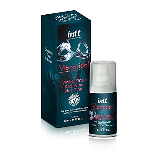 INTT COSMÉTICOS VIBRATION - Gel Excitante Unissex Beijável Que Vibra Pulsa E Esquenta 17 mL Sabor: V