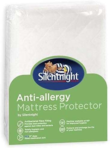 Official Silentnight Anti-Bacterial and Allergy Mattress Protector with Elasticated Skirt (Single)