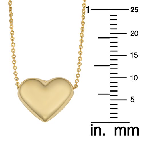 10k Yellow, White or Rose Gold Heart Necklace for Women (18 inch) | Minimalist Jewelry3