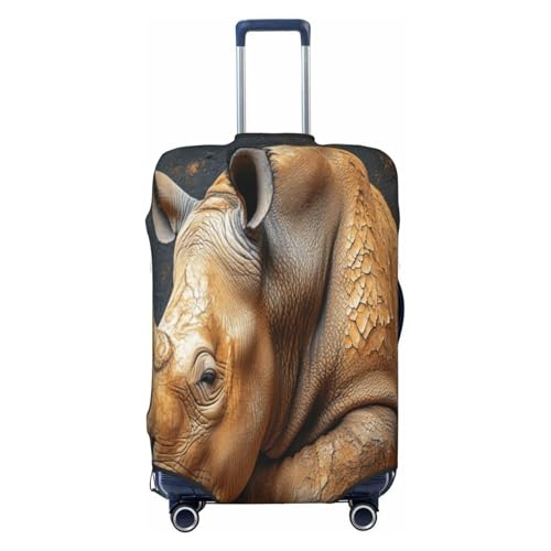 The Secret of Rhinoceros Durable Luggage Cover Suitcase Protector Anti-Scratch Luggage Cover Fits 18-32inch Luggage, Black, M