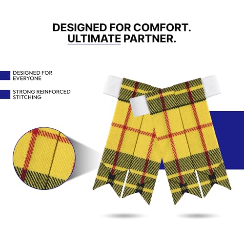 Image of Scottish Tartan Kilt Flashes with Elastic Adjusters