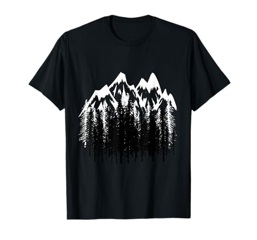 bosque senderismo montaña naturaleza amantes de la naturaleza bosque de coníferas abeto árbol Camiseta
