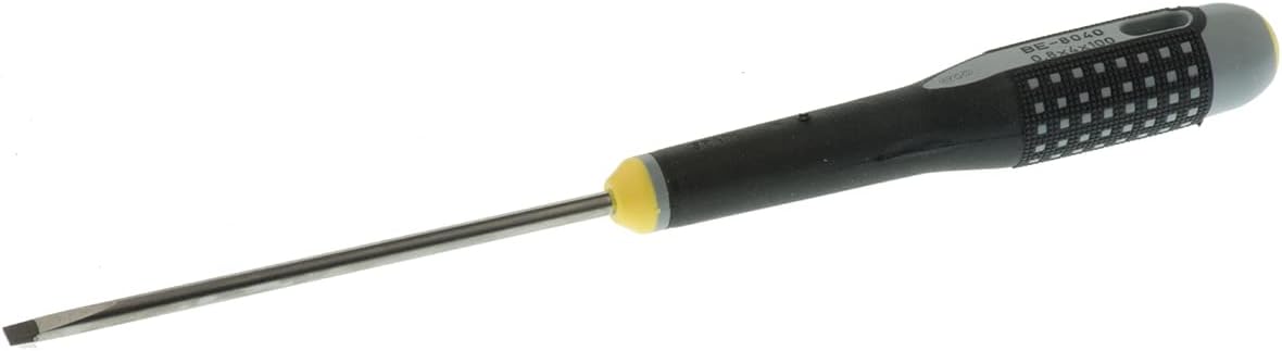 BAHCO BE-8040 8 3/4 Inch Ergo Slotted Screwdriver with Cabinet Tip