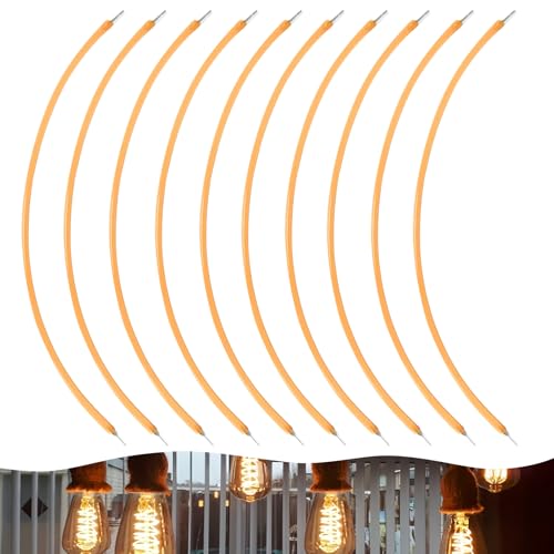 WIYETY Lot de 10 Filaments LED : Filament flexible 3 V, Source lumineuse 300 mm 2200 K, Pièces de lampe à filament flexible, Filament d'ampoule d'extérieur,...