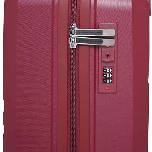 Image of SWISS MILITARY Star Lightweight Hard-Sided 28 Inch Large Size Textured Travel Luggage Trolley Bag, Overnighter Suitcase Bags with Durable ABS Body & TSA Lock, Smooth 360 Spinner Wheels - Mauve