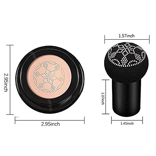 Mushroom Head Air Cushion Cc Cream, Cc Cream Foundation, Moisturizing Bb Cream Foundation Long-Lasting Coverage Of Blemishes, Matte Even Skin Tone Nude Makeup Base Primer(02#, Natural) #TOP6