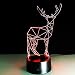 Produktbild Deer 3D Long Horned Lampe Weihnachtsdekor Nachtlicht Gadget LED-Beleuchtung Schlafzimmer Office Home Cafe Beleuchtung Kind Neuheit Geschenk