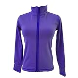 LIUHUO Eiskunstlaufjacke Mädchen Plus Samt Warm Training Performance, violett, 150 cm