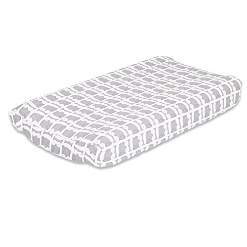 The Peanutshell Grey Owl Changing Pad Cover #TOP8