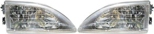 1994-1998 Ford Mustang Cobra Headlights Headlamps Head Lights Lamps Pair Set: Left Driver AND Right Passenger Side (1994 94 1995 95 1996 96 1997 97 1998 98)