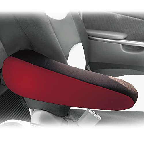 Image of FH Group Flat Cloth Fabric Armrest Cover Semi-Universal Fit, One Pair Black