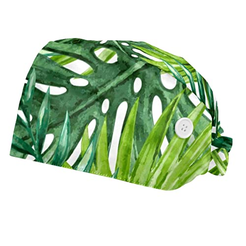 Casquette jungle et feuilles de palmiers tropicaux pour hommes et femmes lot de 2 chapeaux