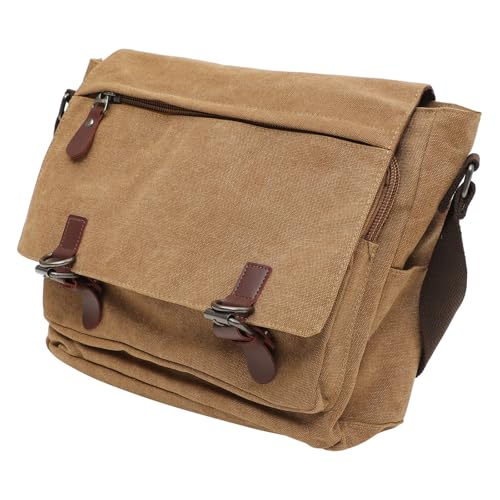 Bolso bandolera de lona casual para hombre: bolso de hombro liviano de gran capacidad