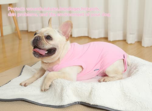 Image of Dog Surgery Recovery Suit - After Spay, Abdominal Wounds Post Surgical Recovery, Anti Licking Breathable Dog Onesies for Small, Medium & Large Pet, Alternative Bandages Cone E-Collar