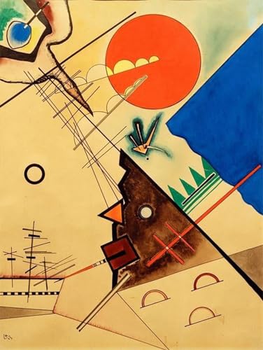 Lienzo de Kandinskij Roter Kreis: cuadro de alta calidad de 60x90cm para despachos elegantes