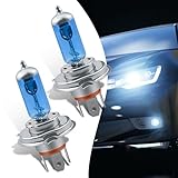 UGSHY Pack of 2 Car Xenon Light Bulbs, 12V 100/90W Car Halogen Bulbs, Universal Automobile Lights Replacement Kit, for Most Cars, SUVs and Vans (White #H4)