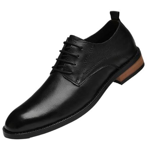 Comfortable Premium Leather Oxford Shoes Men's Stylish Lace Up Business Office Event Dress Footwear