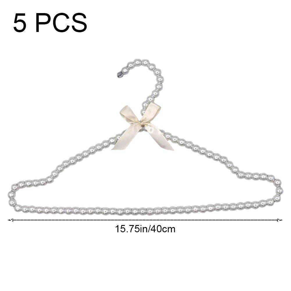 Elegantes Kleid mit Perlen und Schleife, 5er-Pack, Hochzeits- und Party-Outfits, stilvolle Kleidung und Hosen, perfekt für Schrankaufbewahrung und Kindermode