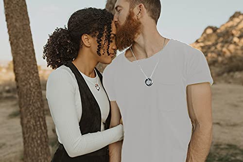 MAXVIN Matching Necklace For Couples Titanium Promise Love Stainless Steel Pendant Necklaces for Him,Her Jewelry Set Gifts for Anniversary4