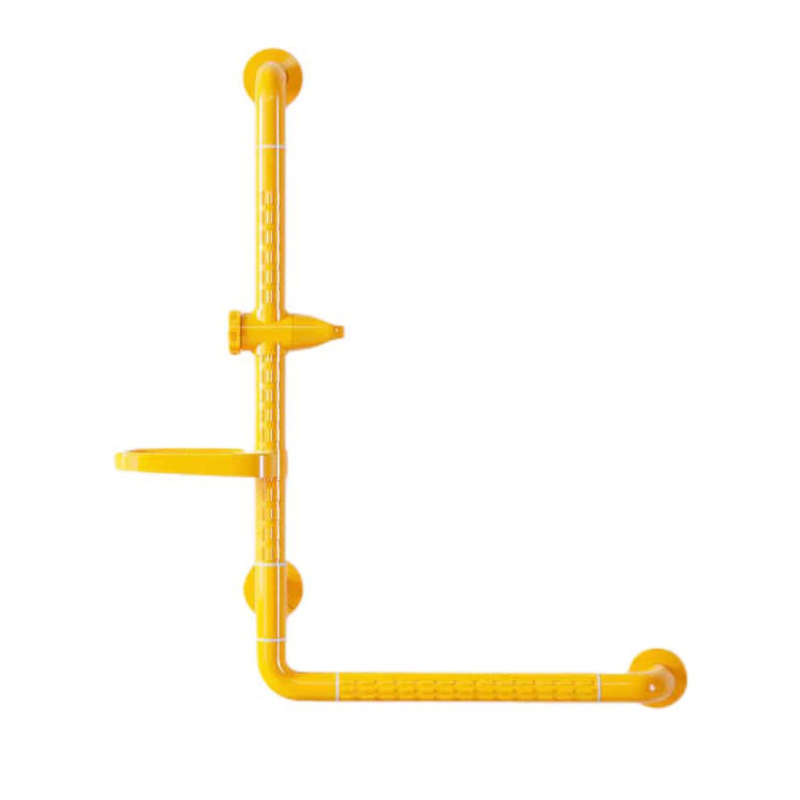 Barra De Apoyo For Ducha En Forma De L, Barra De Apoyo For La Movilidad En El Baño, Barra De Apoyo De Equilibrio Montada En La Pared For Personas Mayores Y Discapacitadas(Yellow,70x70CM)